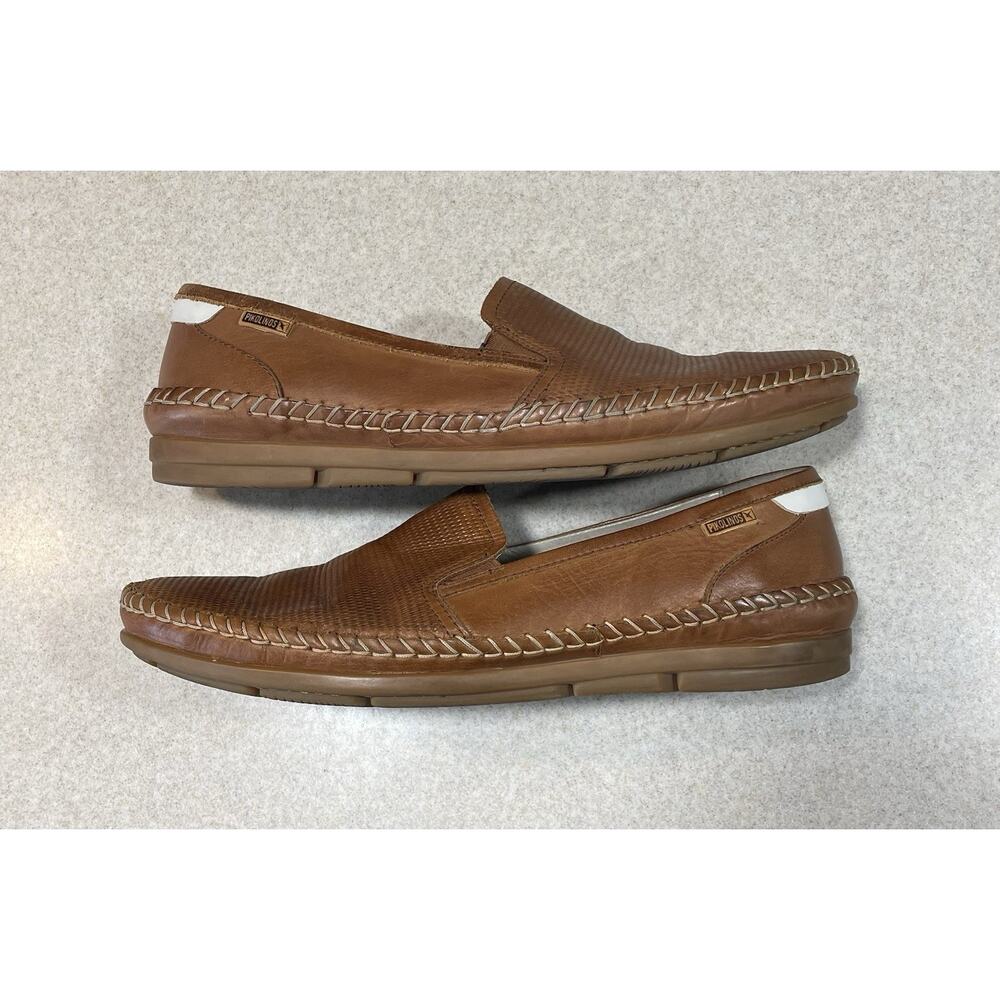Pikolinos Shoes Men’s Size 11 US /44 EU Brown Leather Slip On Loafer Perforated - Picture 6 of 11